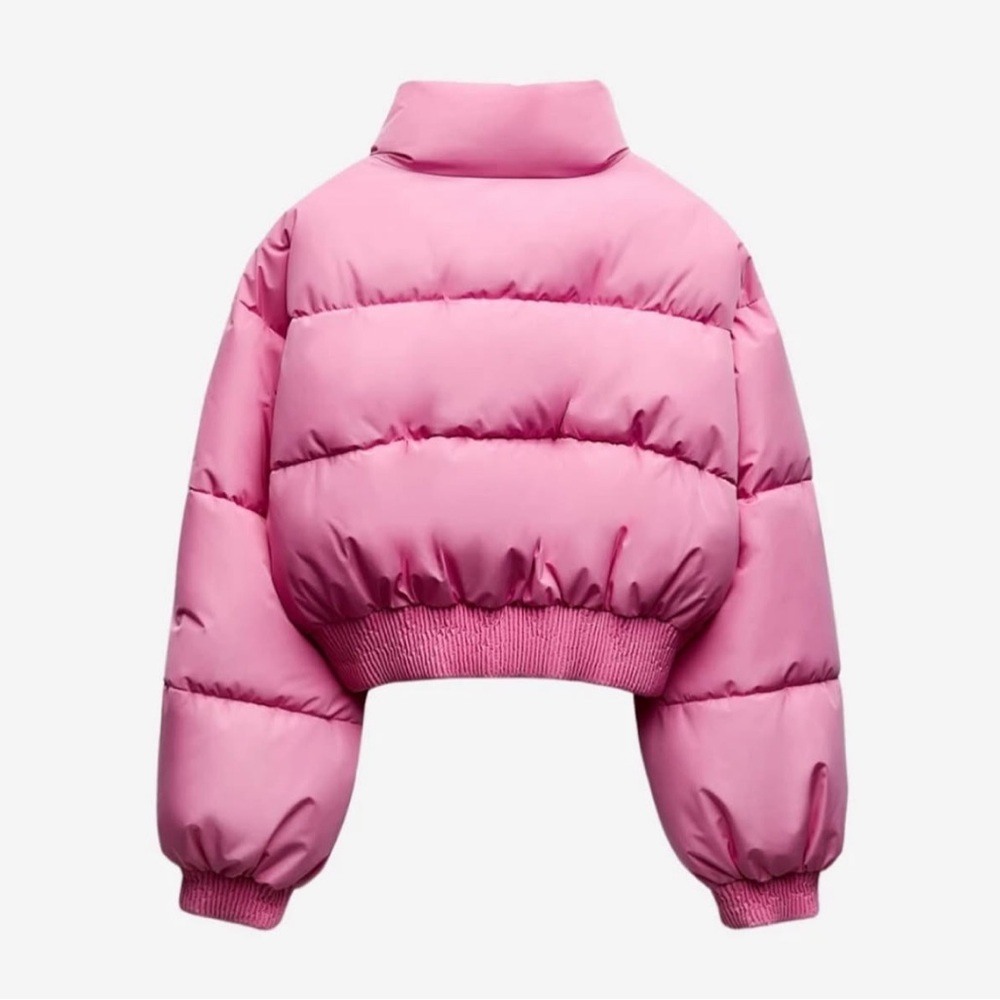 Zara Bubble Gum Pink Puffer Jacket XS Brand New NWOT 🩷 - Picture 4 of 5